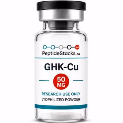 GHK-Cu 50 MG PeptideStacks.ca clear 3 mL vial