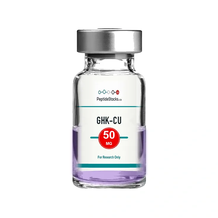 GHK-Cu product vial image for skin and cosmetic research peptide: GHK-Cu is commonly studied for copper-peptide signaling and its connection to skin, tissue, and cellular repair...