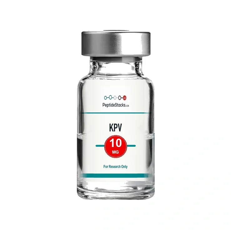 KPV product vial image for immune and inflammation research peptide: KPV is commonly studied for inflammation-response and immune-modulating pathways.
